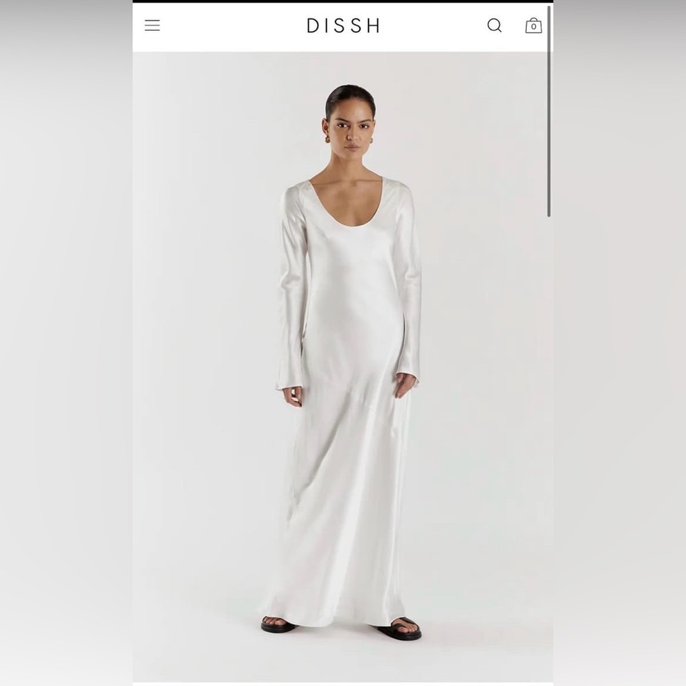 DISSH white satin dress